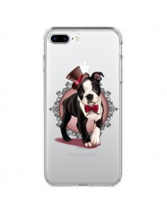 Coque iPhone 7 Plus et 8 Plus Chien Bulldog Dog Gentleman...