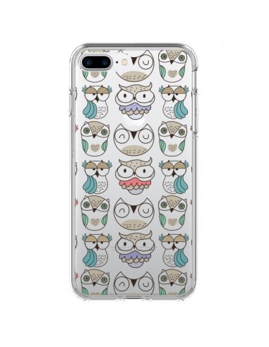 Coque iPhone 7 Plus et 8 Plus Chouettes Owl Hibou Transparente - Maria Jose Da Luz