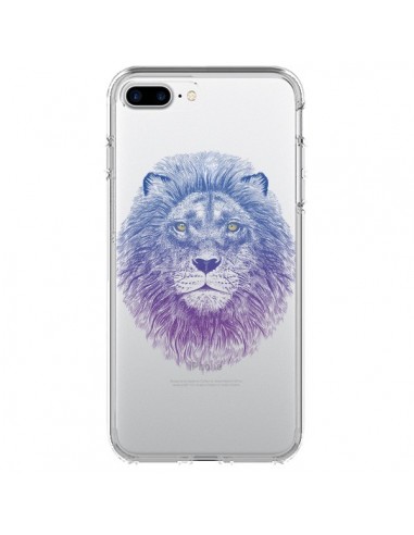 Coque iPhone 7 Plus et 8 Plus Lion Animal Transparente - Rachel Caldwell