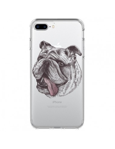 Coque iPhone 7 Plus et 8 Plus Chien Bulldog Dog Transparente - Rachel Caldwell