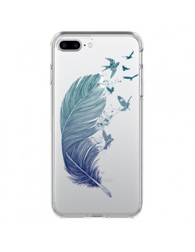 Coque iPhone 7 Plus et 8 Plus Plume Feather Fly Away Transparente - Rachel Caldwell