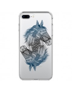 Coque iPhone 7 Plus et 8 Plus Cheval Horse Double...