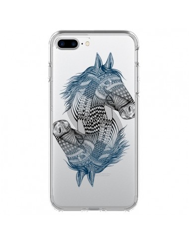 Coque iPhone 7 Plus et 8 Plus Cheval Horse Double Transparente - Rachel Caldwell