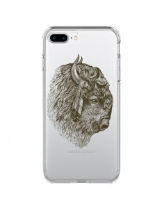 Coque iPhone 7 Plus et 8 Plus Buffalo Bison Transparente...