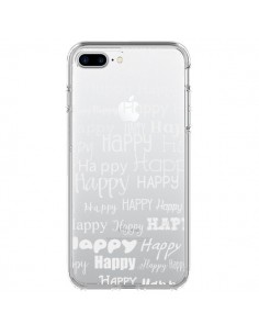Coque iPhone 7 Plus et 8 Plus Happy Happy Blanc...