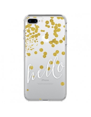 Coque iPhone 7 Plus et 8 Plus Hello, Bonjour Transparente - Sylvia Cook