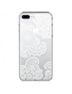 Coque iPhone 7 Plus et 8 Plus Lacey Paisley Mandala Blanc...