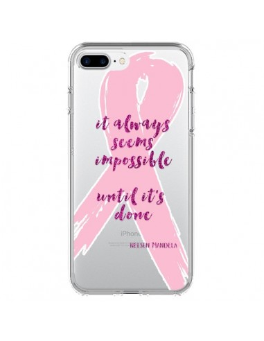 Coque iPhone 7 Plus et 8 Plus It always seems impossible, cela semble toujours impossible Transparente - Sylvia Cook