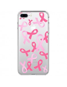 Coque iPhone 7 Plus et 8 Plus Pink Ribbons Ruban Rose...