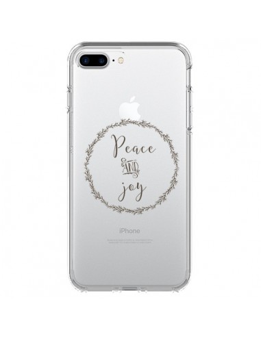 Coque iPhone 7 Plus et 8 Plus Peace and Joy, Paix et Joie Transparente - Sylvia Cook