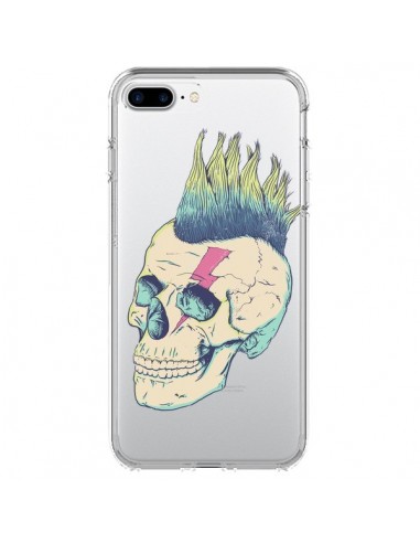 Coque iPhone 7 Plus et 8 Plus Tête de Mort Crane Punk Transparente - Victor Vercesi