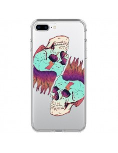 Coque iPhone 7 Plus et 8 Plus Tête de Mort Crane Punk...