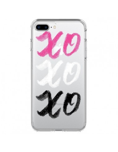Coque iPhone 7 Plus et 8 Plus XoXo Rose Blanc Noir Transparente - Yohan B.