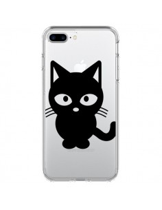 Coque iPhone 7 Plus et 8 Plus Chat Noir Cat Transparente...