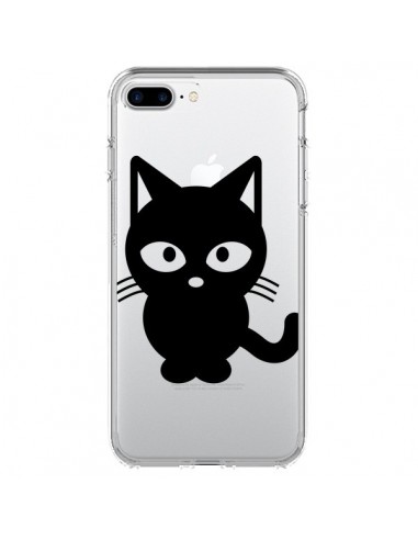 Coque iPhone 7 Plus et 8 Plus Chat Noir Cat Transparente - Yohan B.