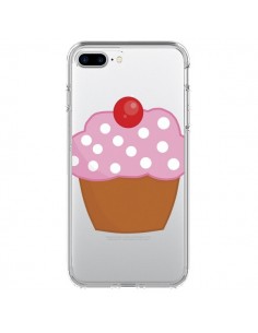 Coque iPhone 7 Plus et 8 Plus Cupcake Cerise Transparente...