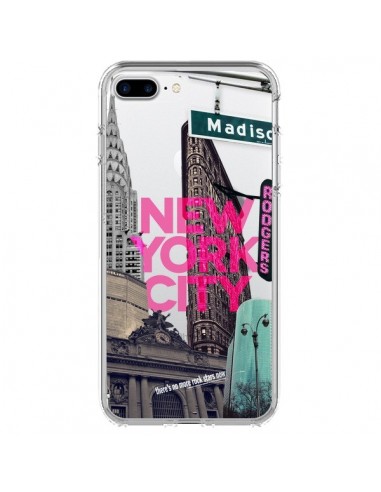 Coque iPhone 7 Plus et 8 Plus New Yorck City NYC Transparente - Javier Martinez
