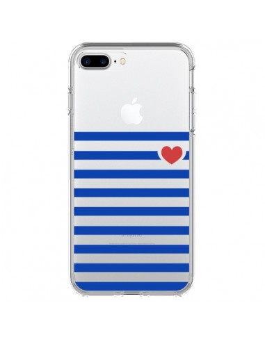 Coque Mariniere Coeur Love Transparente pour iPhone 7 Plus - Jonathan Perez