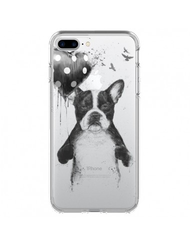 Coque Love Bulldog Dog Chien Transparente pour iPhone 7 Plus - Balazs Solti