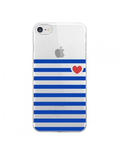 Coque Mariniere Coeur Love Transparente pour iPhone 7 - Jonathan Perez