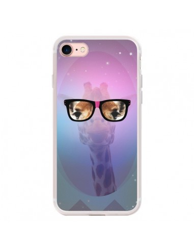 Coque iPhone 7/8 et SE 2020 Girafe Geek à Lunettes - Aurelie Scour