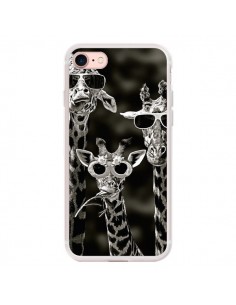 Coque iPhone 7/8 et SE 2020 Girafe Swag Lunettes Familiy...