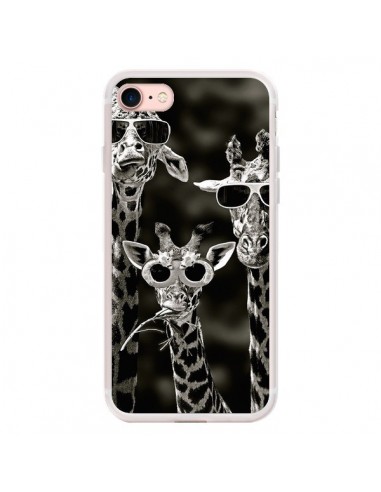 Coque iPhone 7/8 et SE 2020 Girafe Swag Lunettes Familiy Giraffe - Asano Yamazaki