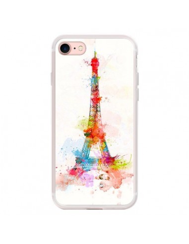 Coque iPhone 7/8 et SE 2020 Paris Tour Eiffel Muticolore - Asano Yamazaki