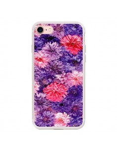 Coque iPhone 7/8 et SE 2020 Fleurs Violettes Flower Storm...