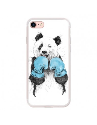 Coque iPhone 7/8 et SE 2020 Winner Panda Boxeur - Balazs Solti