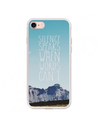Coque iPhone 7/8 et SE 2020 Silence speaks when words can't paysage - Eleaxart
