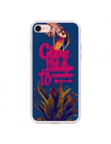 Coque iPhone 7/8 et SE 2020 Give me a summer to remember souvenir paysage - Eleaxart