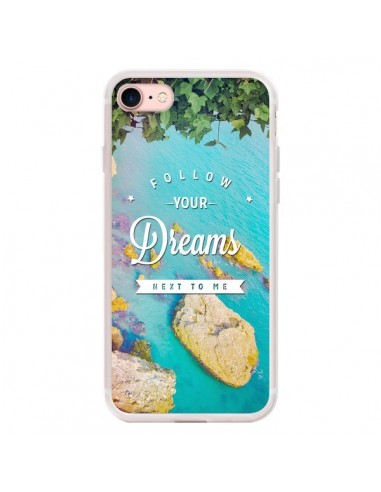 Coque iPhone 7/8 et SE 2020 Follow your dreams Suis tes rêves Islands - Eleaxart