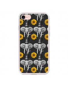 Coque iPhone 7/8 et SE 2020 Elephant Tournesol - Eleaxart