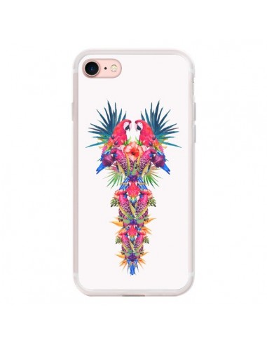 Coque iPhone 7/8 et SE 2020 Parrot Kingdom Royaume Perroquet - Eleaxart