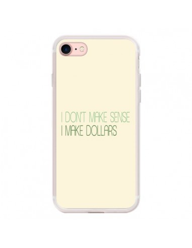 Coque iPhone 7/8 et SE 2020 I don't make sense, I make Dollars, beige - Shop Gasoline