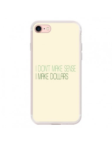 Coque iPhone 7/8 et SE 2020 I don't make sense, I make Dollars, beige - Shop Gasoline