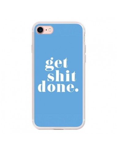 Coque iPhone 7/8 et SE 2020 Get Shit Done Bleu - Shop Gasoline