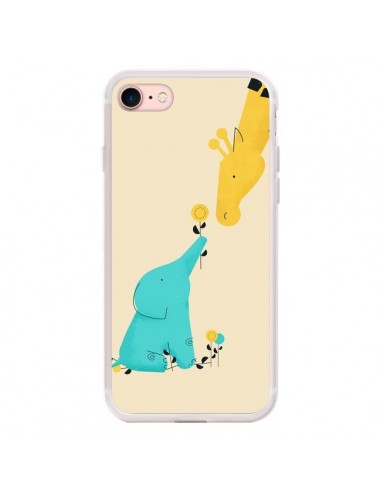 Coque iPhone 7/8 et SE 2020 Elephant Bebe Girafe - Jay Fleck
