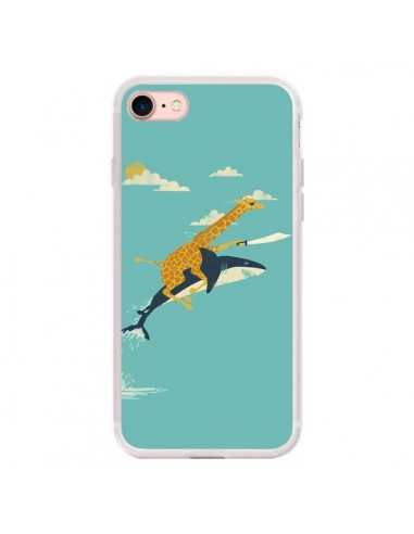 Coque iPhone 7/8 et SE 2020 Girafe Epee Requin Volant - Jay Fleck