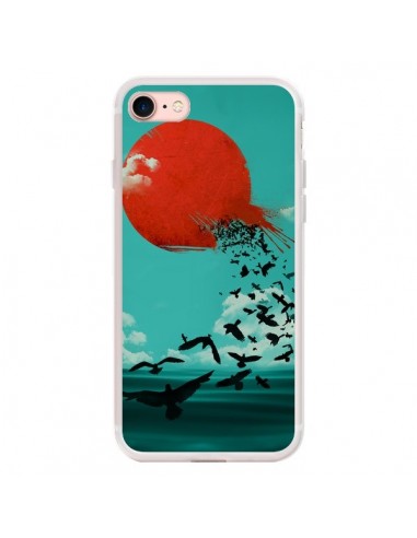 Coque iPhone 7/8 et SE 2020 Soleil Oiseaux Mer - Jay Fleck
