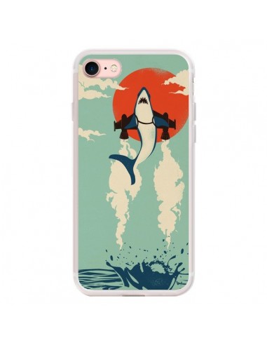 Coque iPhone 7/8 et SE 2020 Requin Avion Volant - Jay Fleck