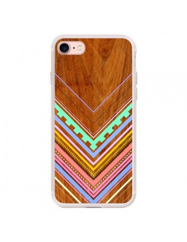 Coque iPhone 7/8 et SE 2020 Azteque Arbutus Pastel Bois Aztec Tribal - Jenny Mhairi