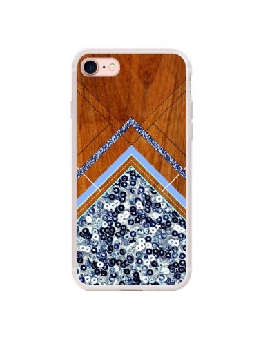 Coque iPhone 7/8 et SE 2020 Sequin Geometry Bois Azteque Aztec Tribal - Jenny Mhairi