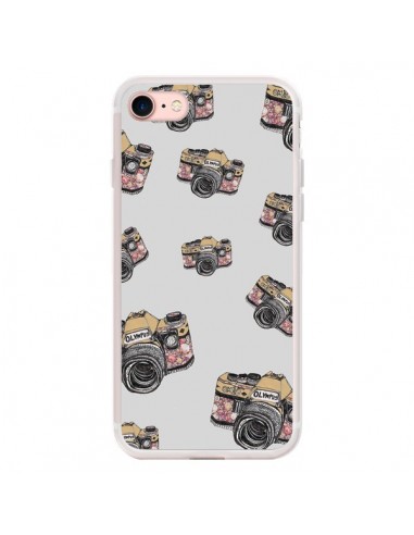 Coque iPhone 7/8 et SE 2020 Appareil photo vintage Rose - Laetitia