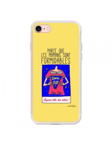 Coque iPhone 7/8 et SE 2020 Parce que les mamans sont formidables Fête des Mères - Leellouebrigitte