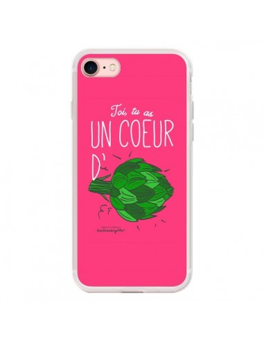 Coque iPhone 7/8 et SE 2020 Toi tu as un coeur d'artichaut - Leellouebrigitte