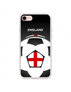Coque iPhone 7/8 et SE 2020 Angleterre Ballon Football -...
