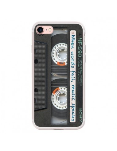 Coque iPhone 7/8 et SE 2020 Cassette Words K7 - Maximilian San