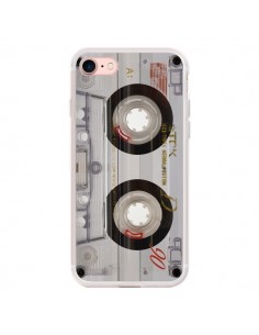 Coque iPhone 7/8 et SE 2020 Cassette Transparente K7 -...
